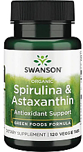 Парфумерія, косметика Харчова добавка, 120 таблеток - Swanson Organic Spirulina & Astaxanthin