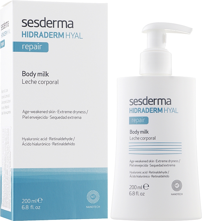 Відновлювальне молочко для тіла - SesDerma Laboratories Hidraderm Repair Body Milk — фото N2