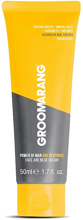 Крем для обличчя й шиї - Groomarang Power Of Man 3 In 1 Performance Age Response Face And Neck Cream — фото N1