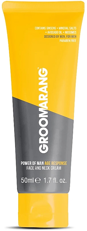 Крем для лица и шеи - Groomarang Power Of Man 3 In 1 Performance Age Response Face And Neck Cream — фото N1