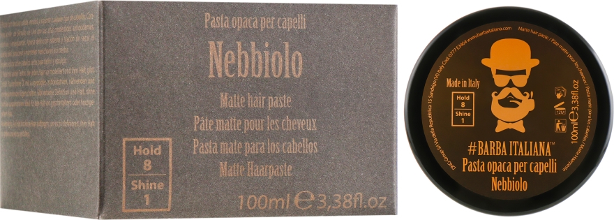 Матовая паста для волос - Barba Italiana Nebbiolo