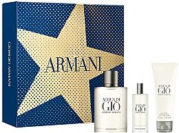 Парфумерія, косметика Giorgio Armani Acqua Di Gio Pour Homme - Набір (edt/100ml + edt/15ml + sh/gel/75ml)