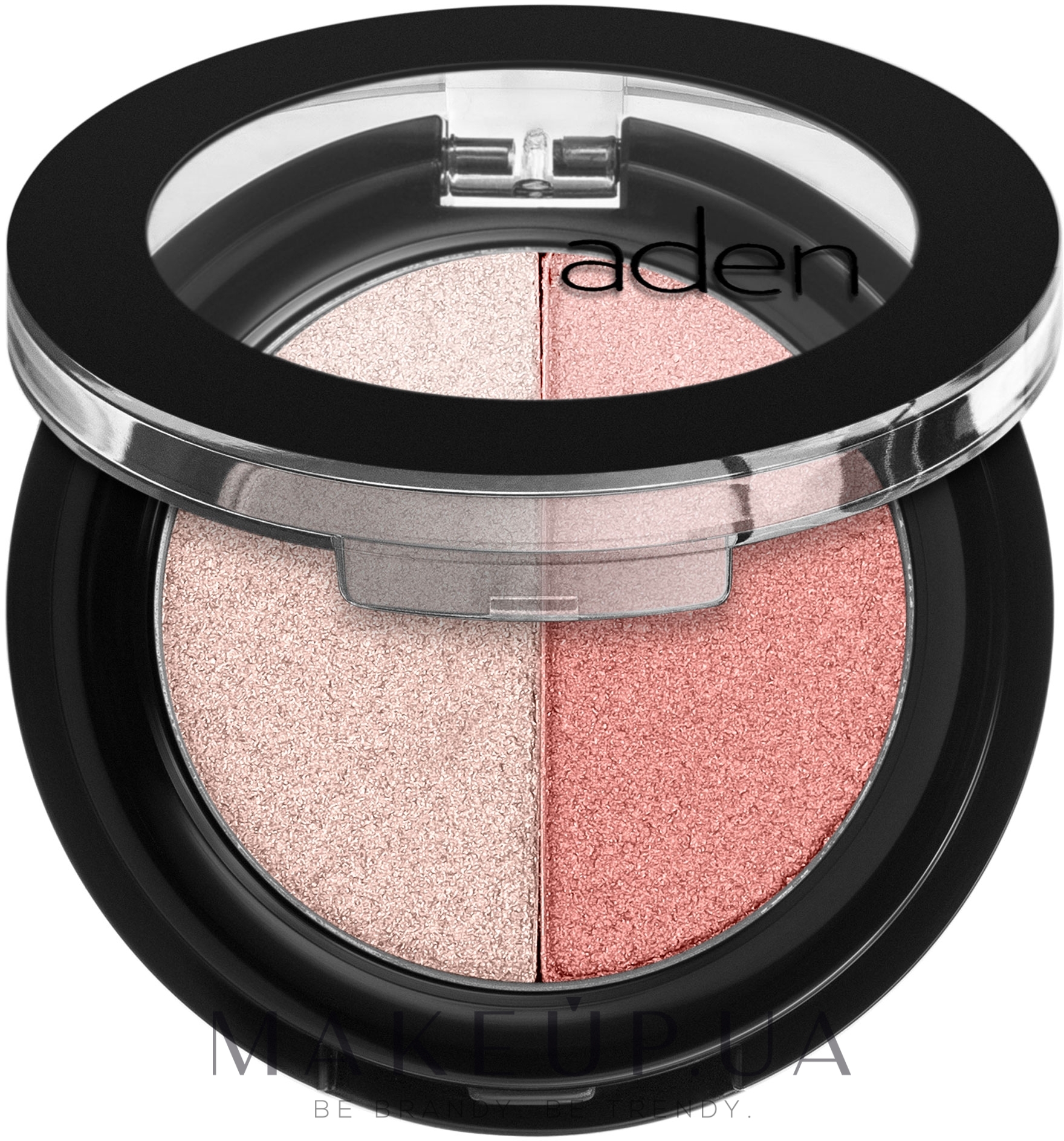Тіні для повік - Aden Cosmetics Shine Eyeshadow Powder Duo — фото 01 - Beige