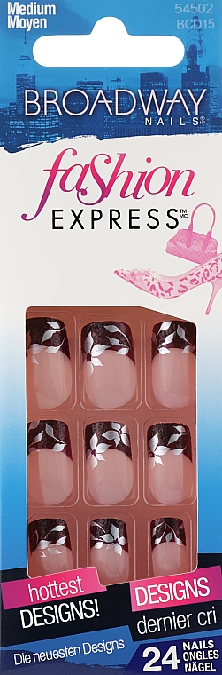 Набор накладных ногтей "Гламур", без клея - Kiss Broadway Fashion Express — фото N1