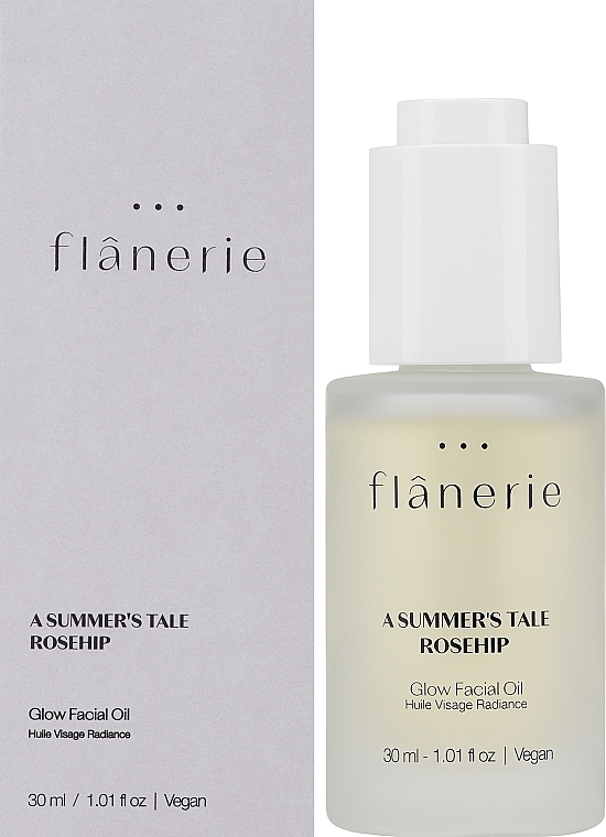 Сяйна олія для обличчя - Flanerie Glow Facial Oil A Summer`s Tale Roseship Glow Facial Oil — фото N2