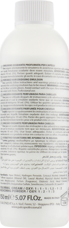 Відбілювальна емульсія, 10 об'ємів, 3%  - Palco Professional Emulsione Ossidante Cosmetica — фото N2