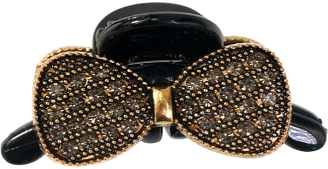 Заколка "Краб", черная с коричневыми камнями - Lolita Accessories — фото N1