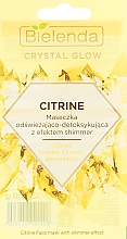 Освежающая и детоксифицирующая маска с эффектом мерцания - Bielenda Crystal Glow Citrine Face Mask — фото N1