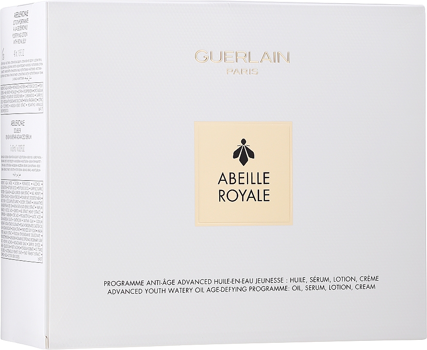 Набор - Guerlain Abeille Royale Programme Anti-Age Advanced (f/oil/15ml + f/cr/15ml + f/ser/8х0.6ml + f/lot/15ml + bag)