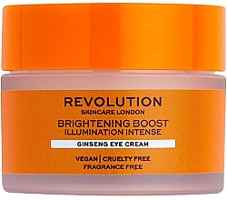 Осветляющий крем для кожи вокруг глаз с женьшенем - Revolution Skincare Brightening Boost Ginseng Eye Cream — фото N1