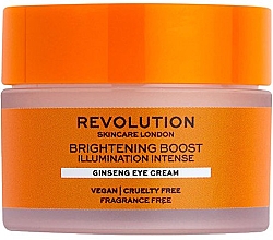 Освітлювальний крем для шкіри навколо очей з женьшенем - Revolution Skincare Brightening Boost Ginseng Eye Cream — фото N1