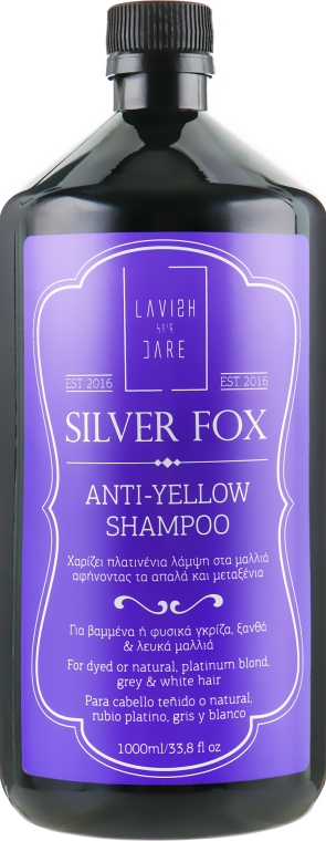 Шампунь для чоловіків проти жовтизни волосся - Lavish Care Silver Fox Anti-Yellow Shampoo — фото N3