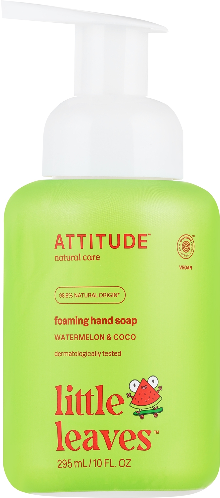 Мыло для рук "Арбуз и Кокос" - Attitude Foaming Hand Soap Watermelon & Coco — фото 295ml