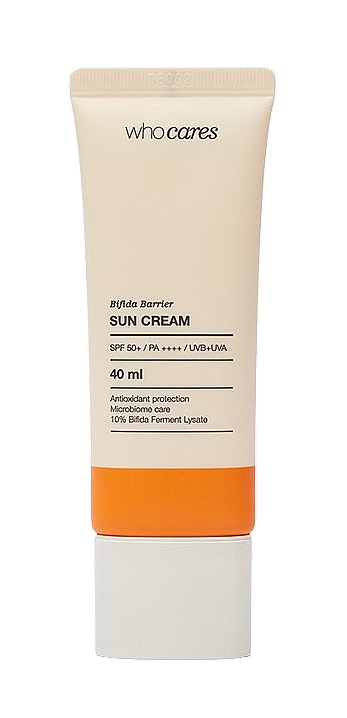 Солнцезащитный крем с антиоксидантной защитой - Who Cares Bifida Barrier Sun Cream SPF 50+ — фото N1