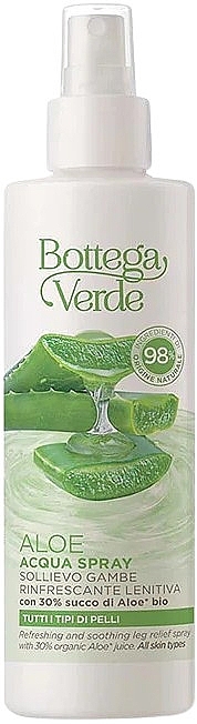 Освіжальний і заспокійливий спрей для ніг - Bottega Verde Aloe Acqua Spray — фото N1