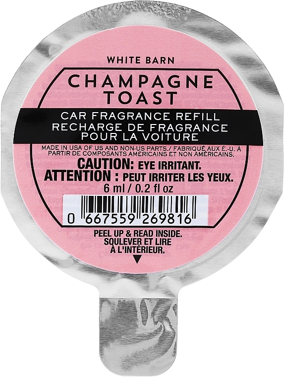 Ароматизатор для автомобиля - Bath & Body Works Champagne Toast Car Fragrance Refill (сменный блок) — фото N2