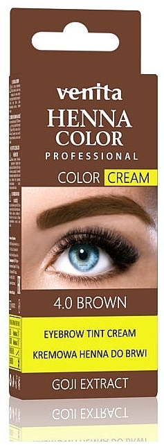 Venita Professional Henna Color Cream Eyebrow Tint Cream Goji Extract - Крем-фарба для фарбування брів з хною — фото N11