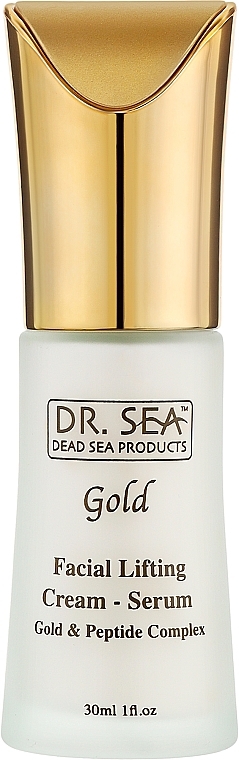 Крем-сироватка із золотом та пептидним комплексом - Dr.Sea Gold & Peptide Complex Lifting Cream-Serum — фото N1