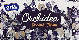 Косметичні серветки тришарові "Orchidea", 100 шт. - Grite — фото N1