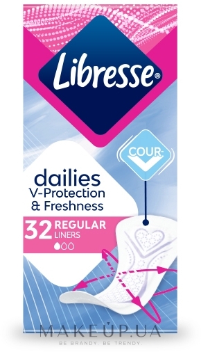 Ежедневные прокладки, 32шт - Libresse Dailies Protect Regular Liners — фото 32шт