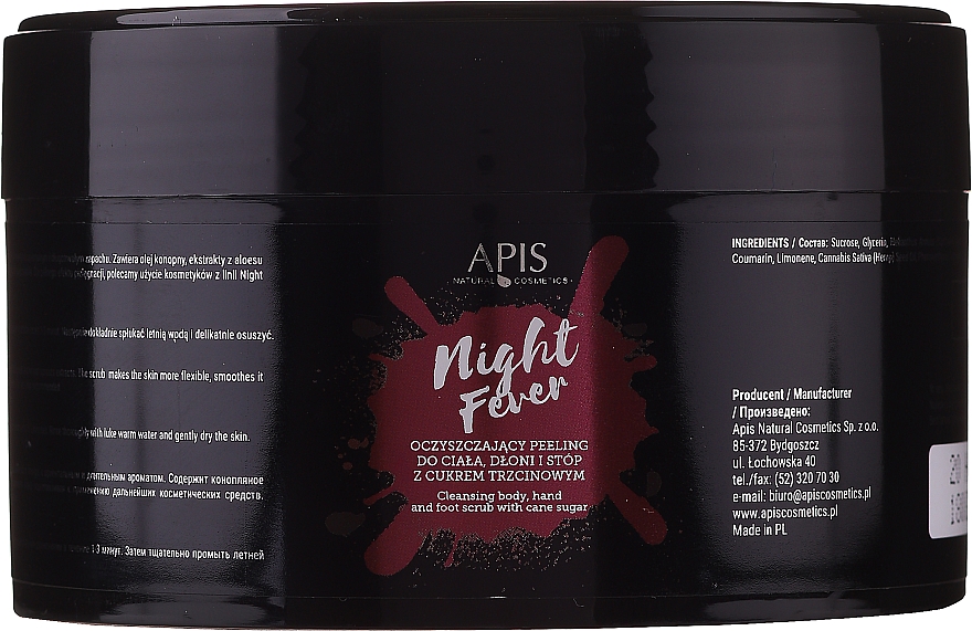 Очищающий пилинг для тела и рук - Apis Professional Night Fever Peelling For Body, Hand And Foot — фото N1