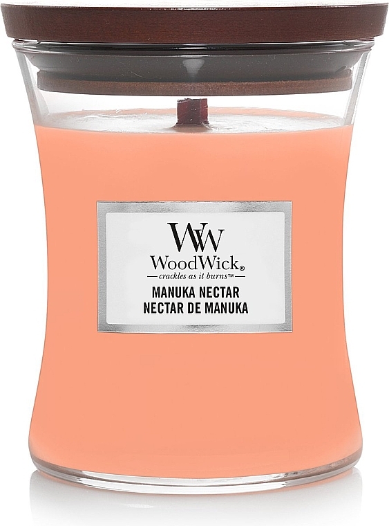 Ароматична свічка в склянці - WoodWick Hourglass Candle Manuka Nectar — фото N1