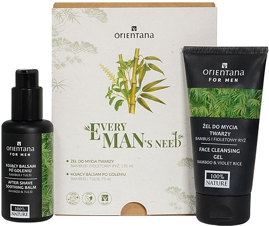 Набір - Orientana Every Man's Need (ash/balm/75ml + f/gel/150ml) — фото N1