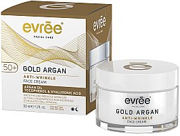 Духи, Парфюмерия, косметика Крем для лица против морщин - Evree Gold Argan Anti-Wrinkle Face Cream 50+