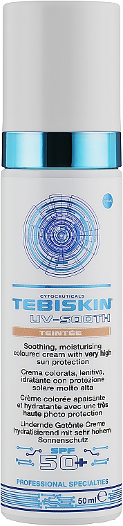 Сонцезахисний крем з тонувальним ефектом - Tebiskin Uv-Sooth Teintee SPF 50+ — фото N1