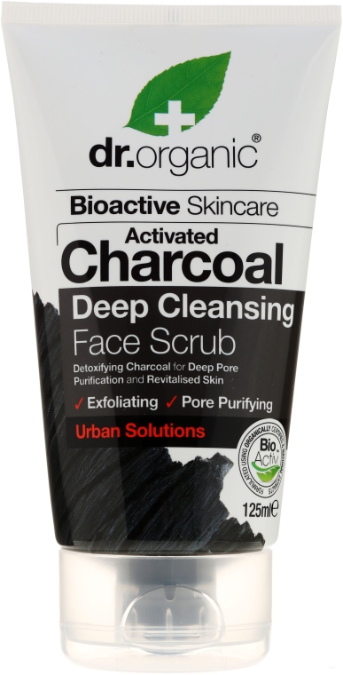 Скраб для обличчя з активованим вугіллям - Dr. Organic Activated Charcoal Face Scrub — фото N1