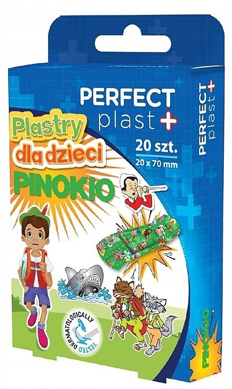 Дитячі пластирі, 20х70 мм - Perfect Plast Kids Pinokio — фото N1