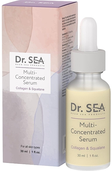 Мульти-концентрированная сыворотка для лица с коллагеном и скваланом - Dr. Sea Multi-Concentrated Serum — фото N1