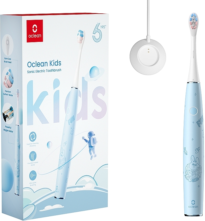 Электрическая зубная щетка Oclean Kids Blue, 2 насадки - Oclean Kids Electric Toothbrush Blue — фото N1