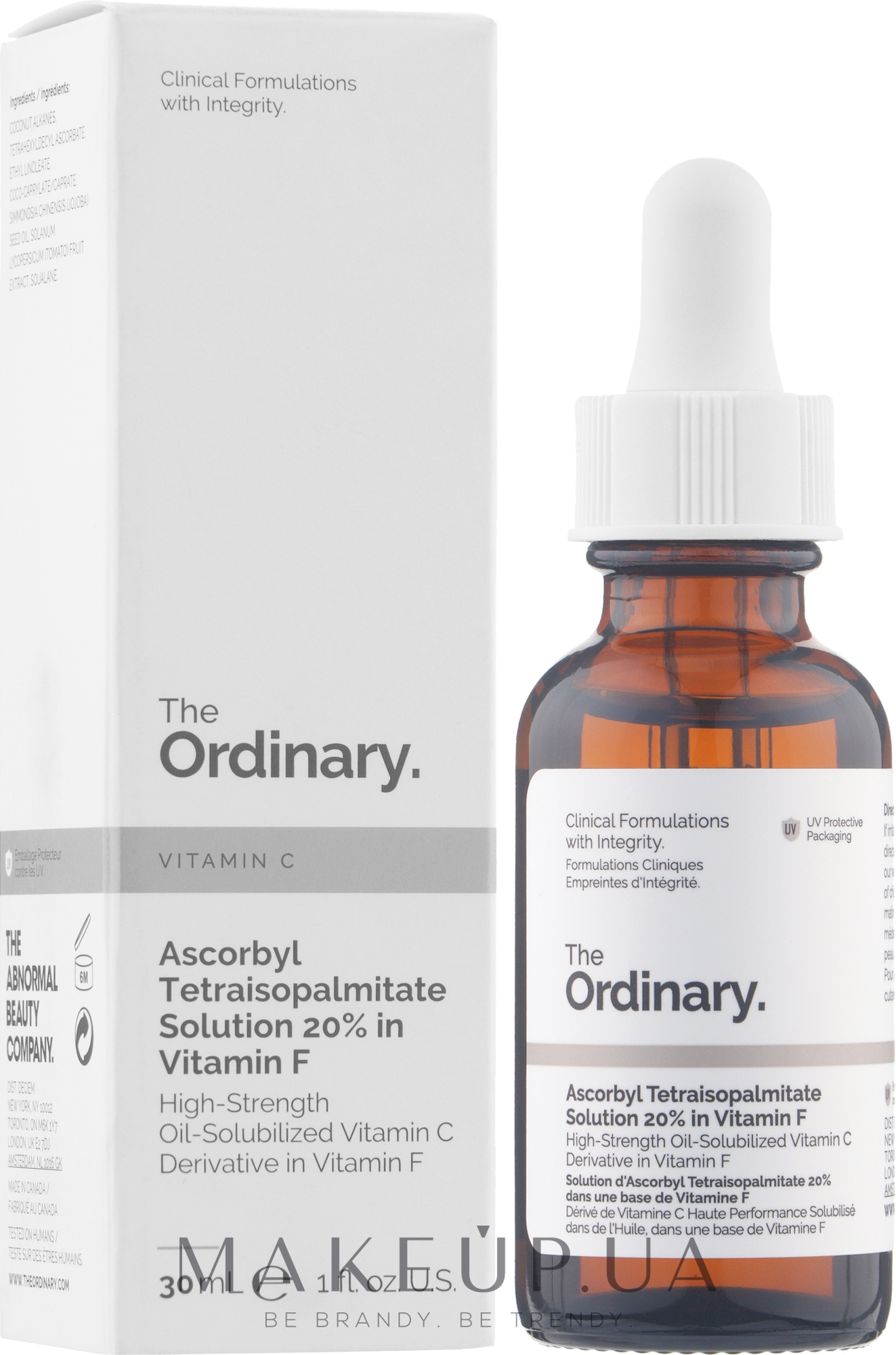 Сироватка для обличчя з вітаміном F - The Ordinary Ascorbyl Tetraisopalmitate Solution 20% — фото 30ml