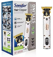 Парфумерія, косметика Машинка для підстригання волосся, біла - Sonifer SF-9606