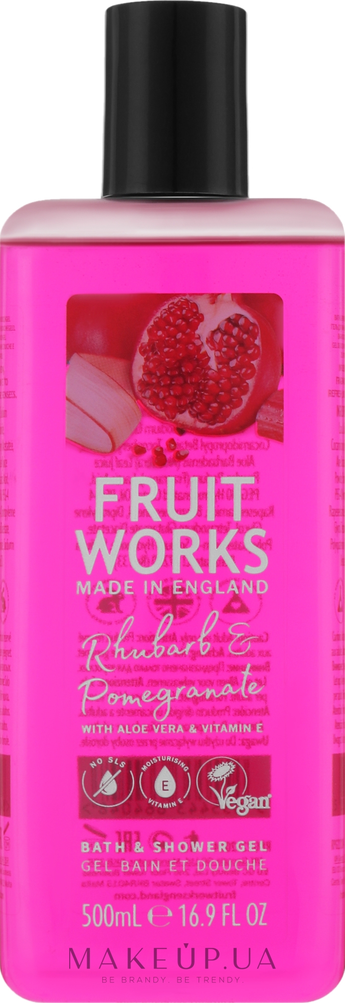 Гель для душа "Ревень и гранат" - Grace Cole Fruit Works Rhubarb & Pomegranate — фото 500ml