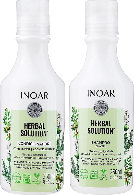 Набор - Inoar Absolut Herbal Solution (shm/250 ml + cond/250 ml)  — фото N1