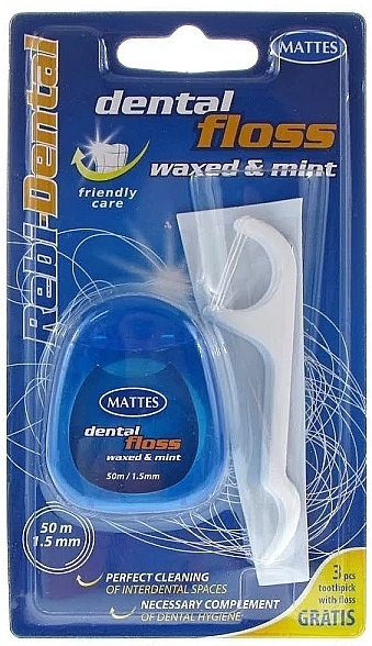 Зубная нить + флос-зубочистка - Mattes Rebi-Dental — фото N1