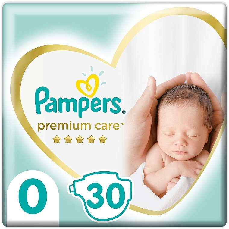 Підгузки Pampers Premium Care Newborn (до 3 кг), 30 шт. - Pampers — фото N1