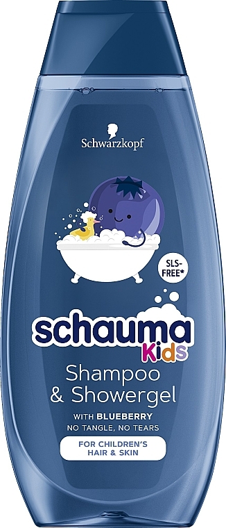 Шампунь & гель для душу - Schauma Kids Shampoo & Shower Gel With Blueberry — фото N2