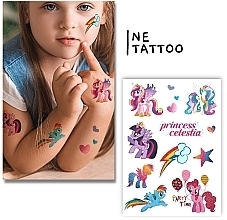 Набор детских временных тату "Принцесса селестия", с блестками - Ne Tattoo — фото N1