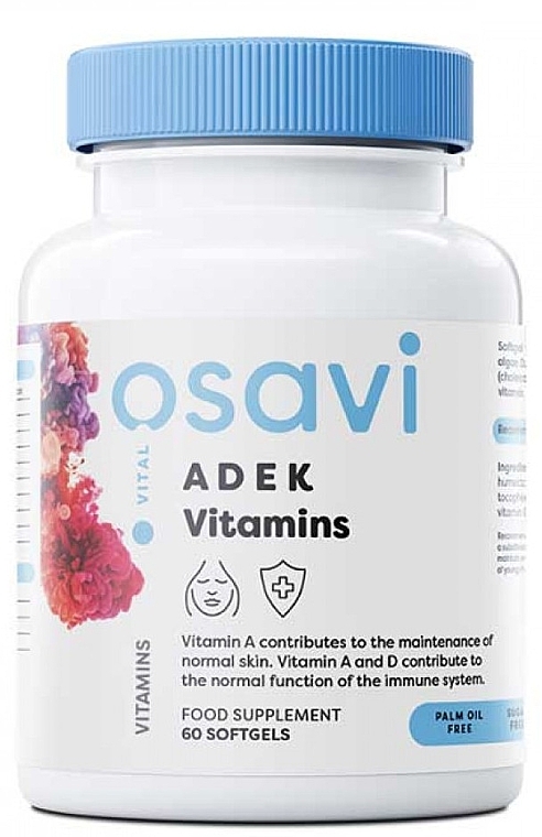 Капсули "Вітаміни ADEK", у м'яких капсулах - Osavi — фото N1
