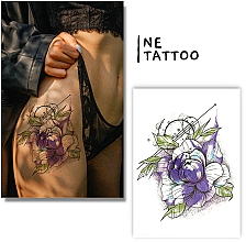 Парфумерія, косметика Тимчасові тату "Фіолетова троянда" - Ne Tattoo