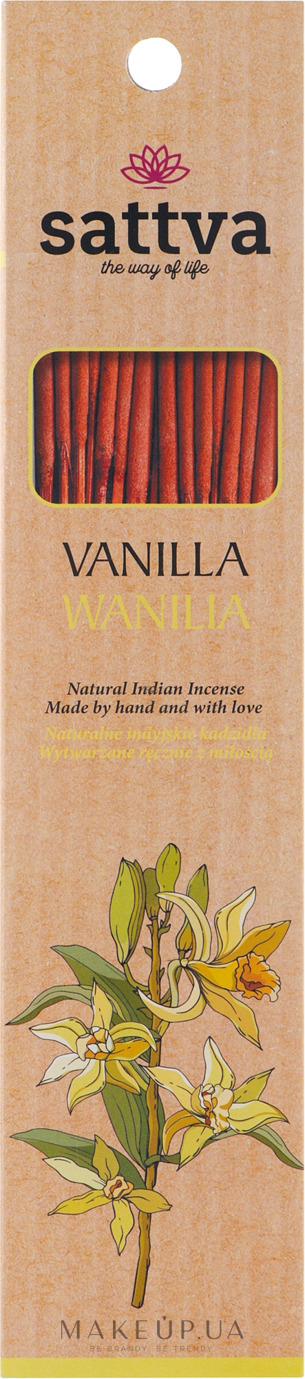 Ароматические палочки "Ваниль" - Sattva Vanilla — фото 15шт