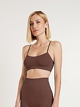 Бесшовный топ для женщин "CAMI TOP", deep taupe - Giulia — фото N3