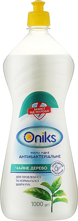 Антибактериальное жидкое мыло "Чайное дерево" - Oniks (пуш-пул) — фото N1