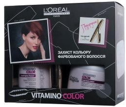 Парфумерія, косметика Набір - L'oreal Professionnel Vitamino Color (shm/250ml + mask/200ml + mascara/10.5 ml)