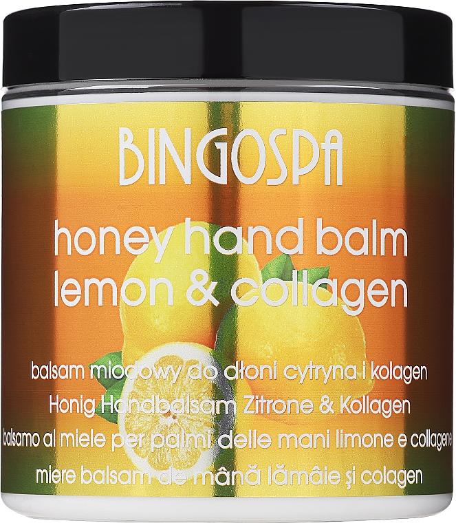 Бальзам для рук с медом и лимоном - BingoSpa Honey Balm For Hands With Lemon And Collagen — фото N1