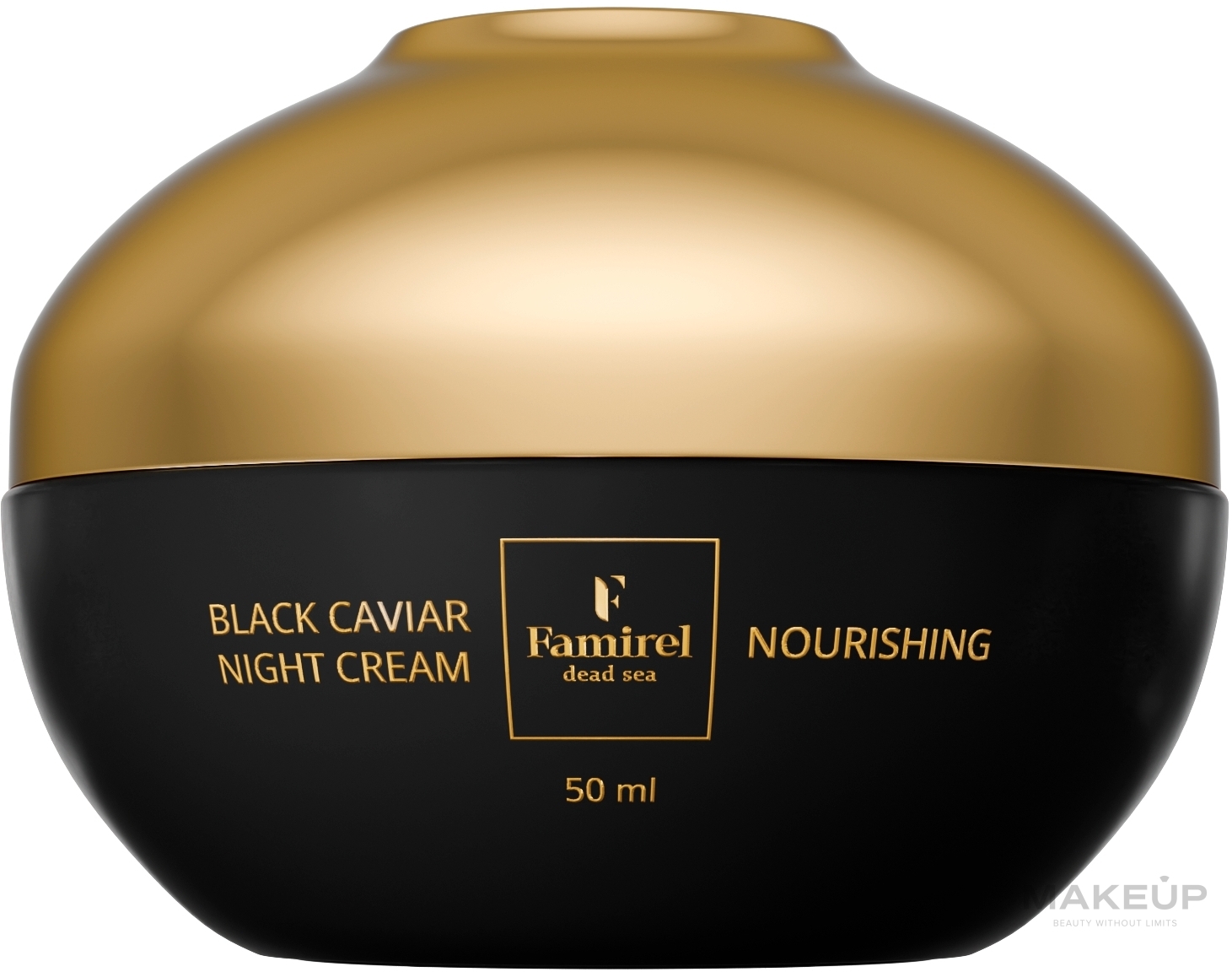 Нічний живильний крем для обличчя із екстрактом чорної ікри - Famirel Black Caviar Nourishing Night Cream — фото 50ml