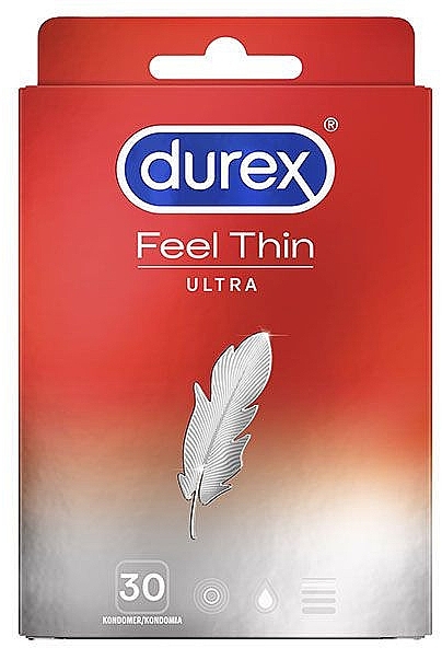 Презервативи ультратонкі, 30 шт - Durex Feel Ultra Thin — фото N1